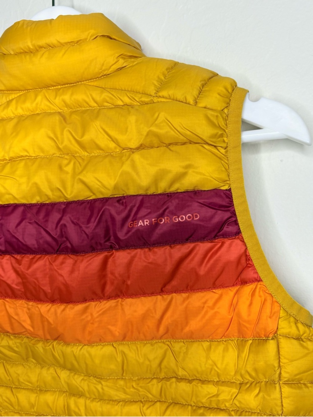 Cotopaxi Fuego Down Vest Size XS Amber Colorblock Puffer Gorpcore Outdoor - Picture 6 of 13